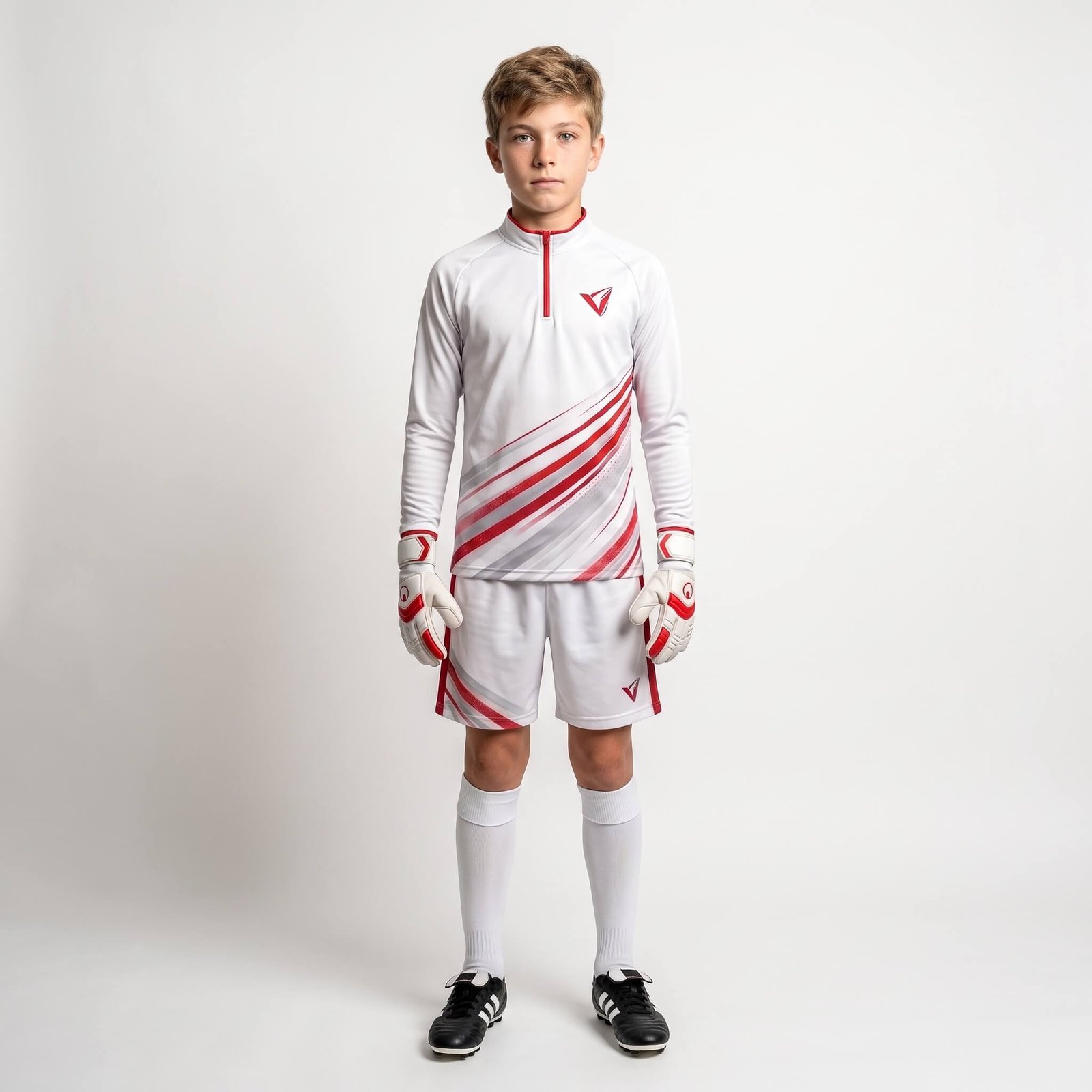 Kinetic Goalkeeper Serie Unser nach Schweizer Ingenieurskunst entwickeltes Textilportfolio trägt die Vision Ihres Vereins in jeden Bereich des Spielfelds. Mit einer Größenauswahl von S bis 2XL und Optionen für Standard-, Technik- oder Jacquard-Stoffe bauen wir eine vollständige, maßgeschneiderte Identität für Ihr Team auf.