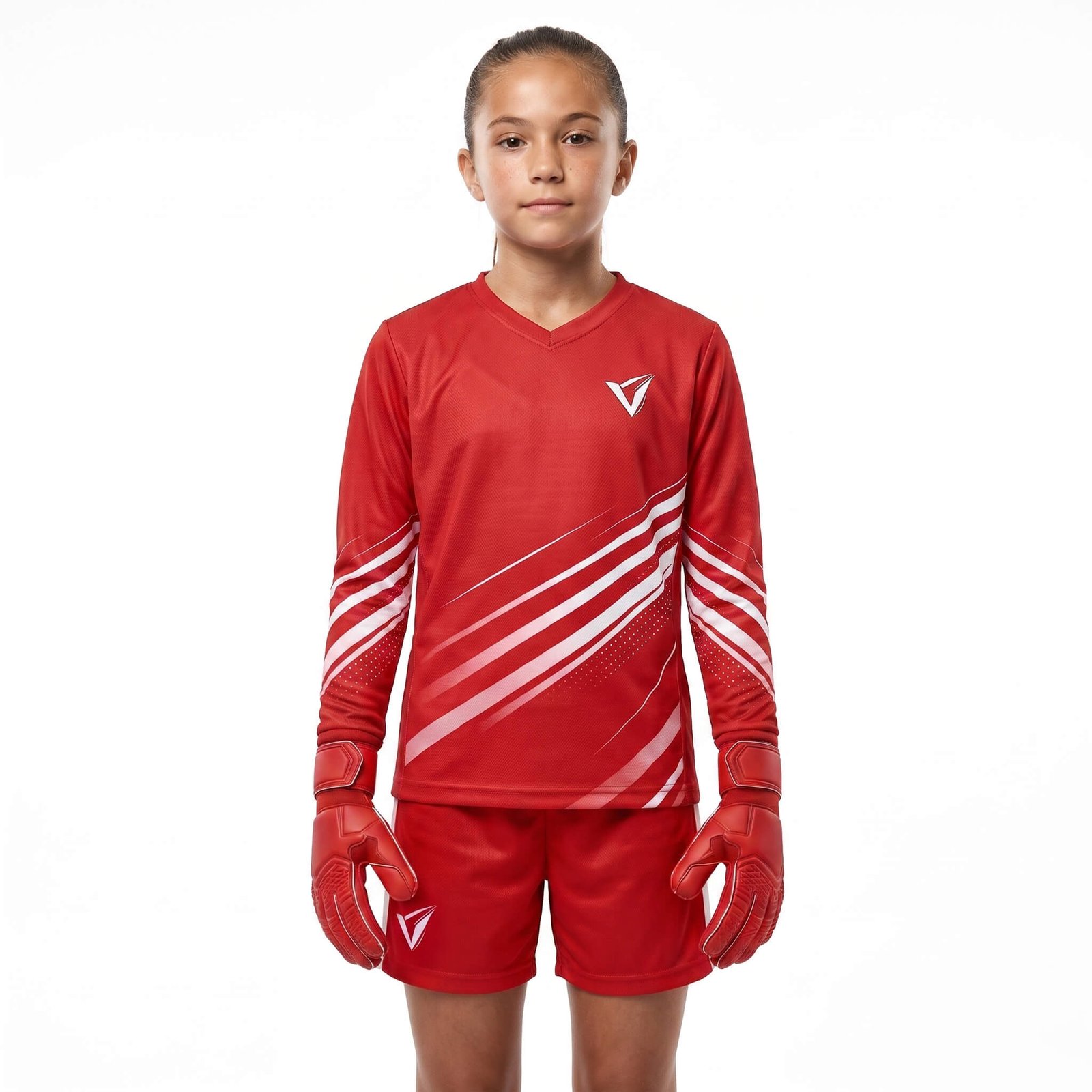 Aero Goalkeeper Serie Unser nach Schweizer Ingenieurskunst entwickeltes Textilportfolio trägt die Vision Ihres Vereins in jeden Bereich des Spielfelds. Mit einer Größenauswahl von S bis 2XL und Optionen für Standard-, Technik- oder Jacquard-Stoffe bauen wir eine vollständige, maßgeschneiderte Identität für Ihr Team auf.